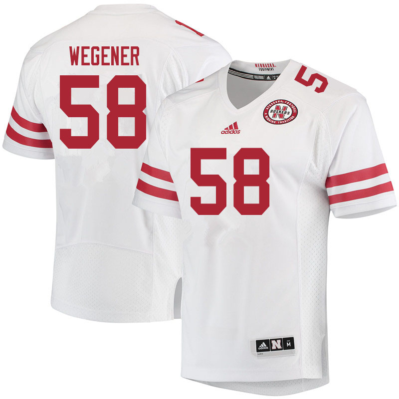 Women #58 Josh Wegener Nebraska Cornhuskers College Football Jerseys Sale-White